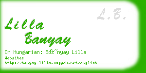 lilla banyay business card